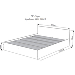 Двухспальная кровать Мори КРМ 1600.1 в Ялте